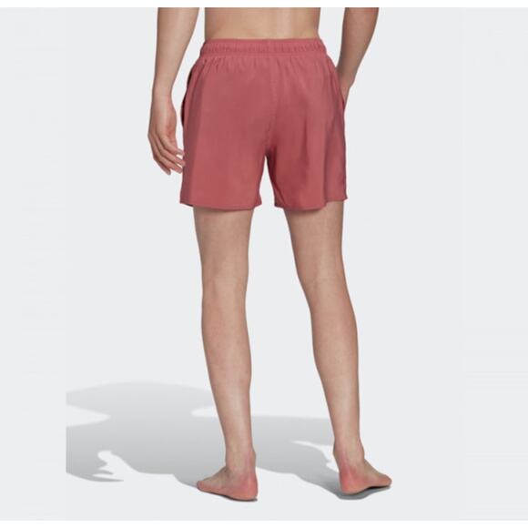 NWT Adidas Mens Pink Strata Short Length Solid Drawstring Swim Trunks Shorts 2XL - Picture 2 of 15